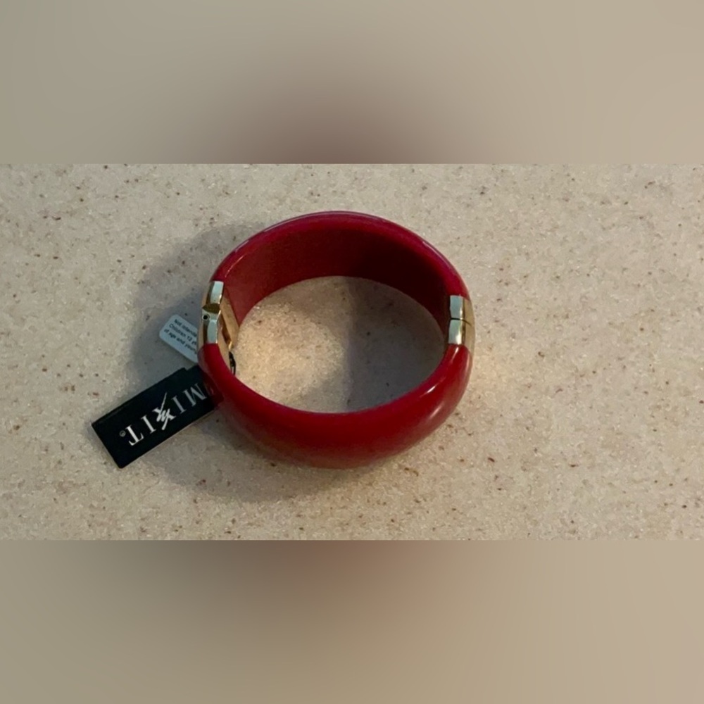 Mixit Red And Gold clamp bracelet